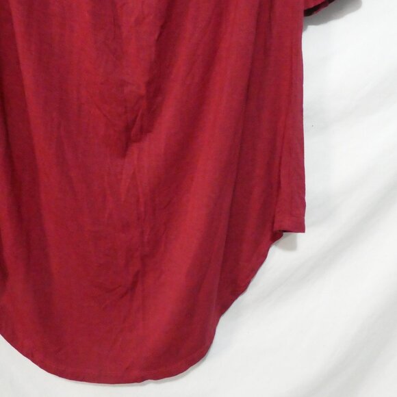 TORRID - Harper | size 2 | Chic Burgundy Blouse | Roll-Up Sleeves | Pockets - Picture 16 of 16